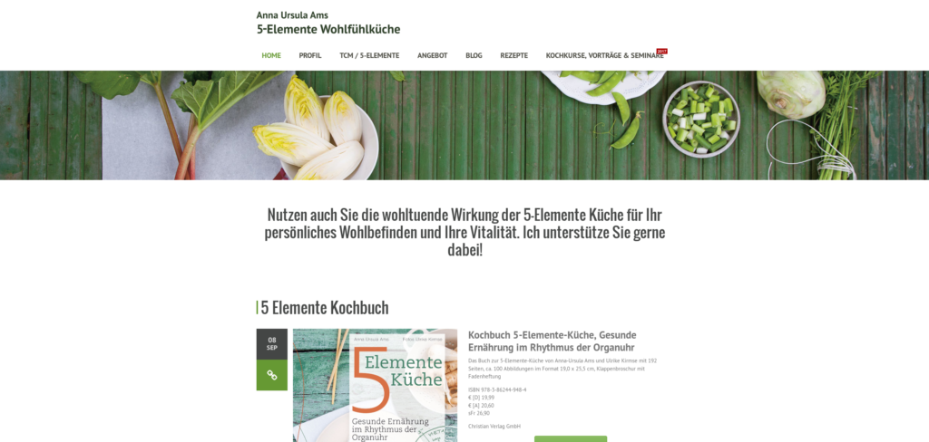 Homepage „5-Elemente Wohlfühlküche“